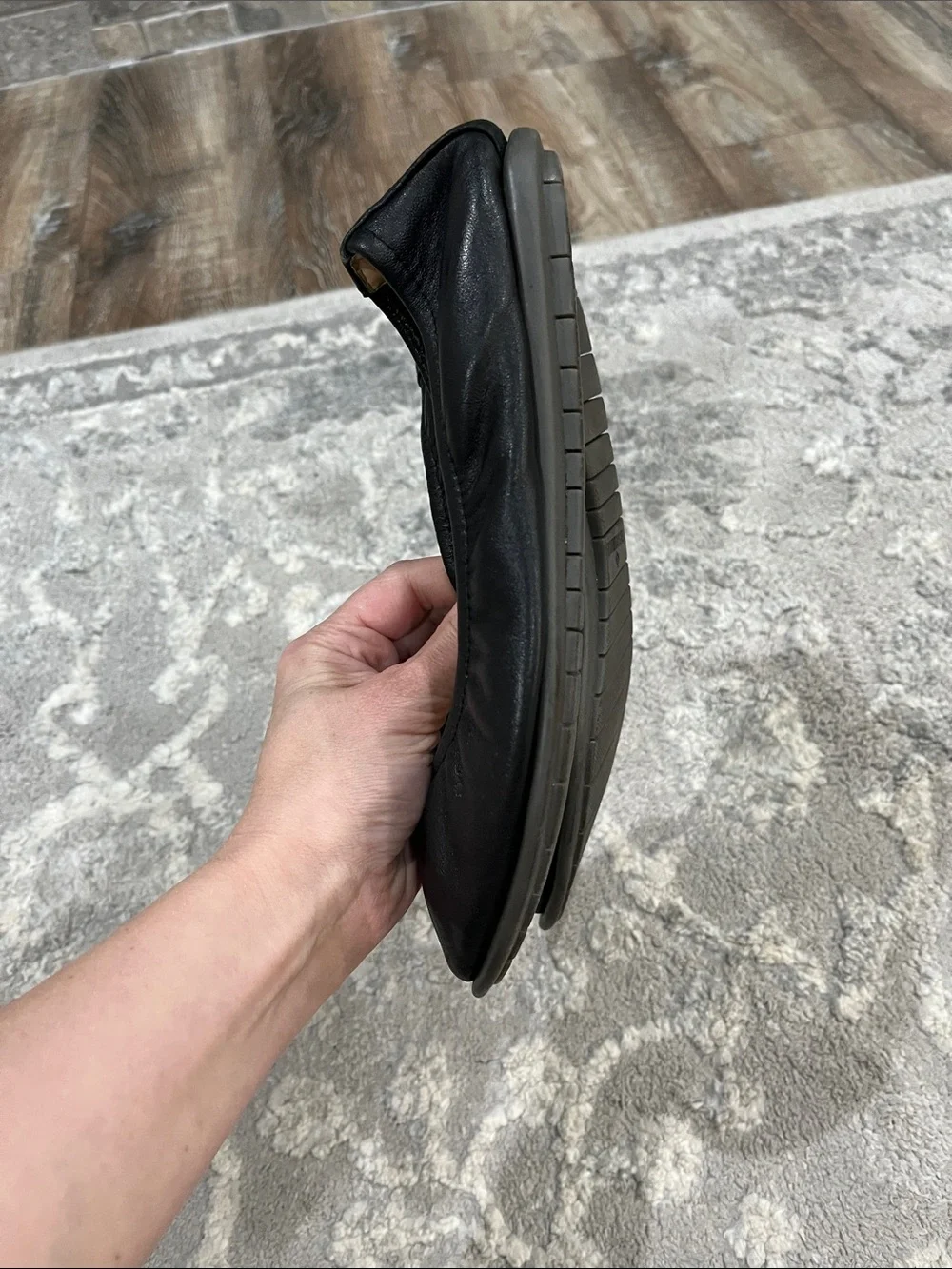 The Storehouse Black Flex Leather Flats-size 8